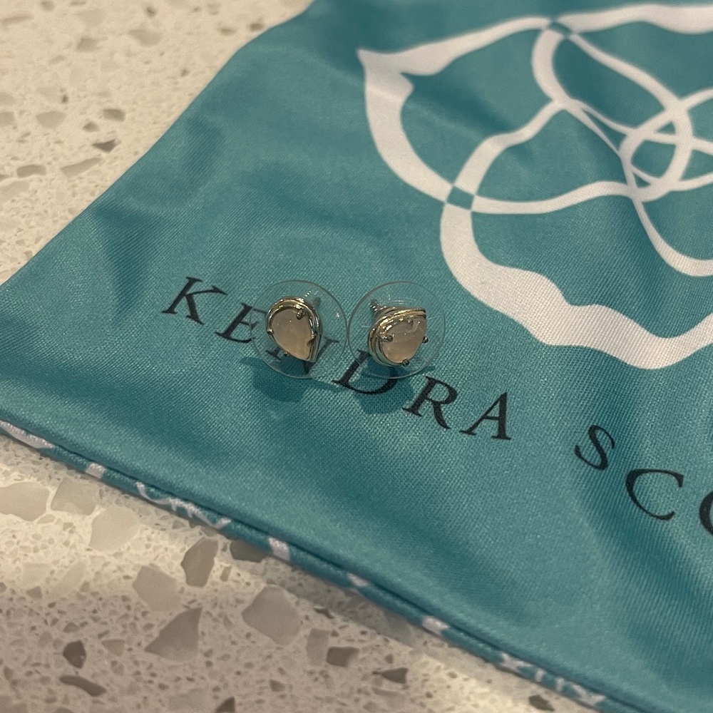 Kendra Scott Light Pink Stud Teardrop-Shape Earrings